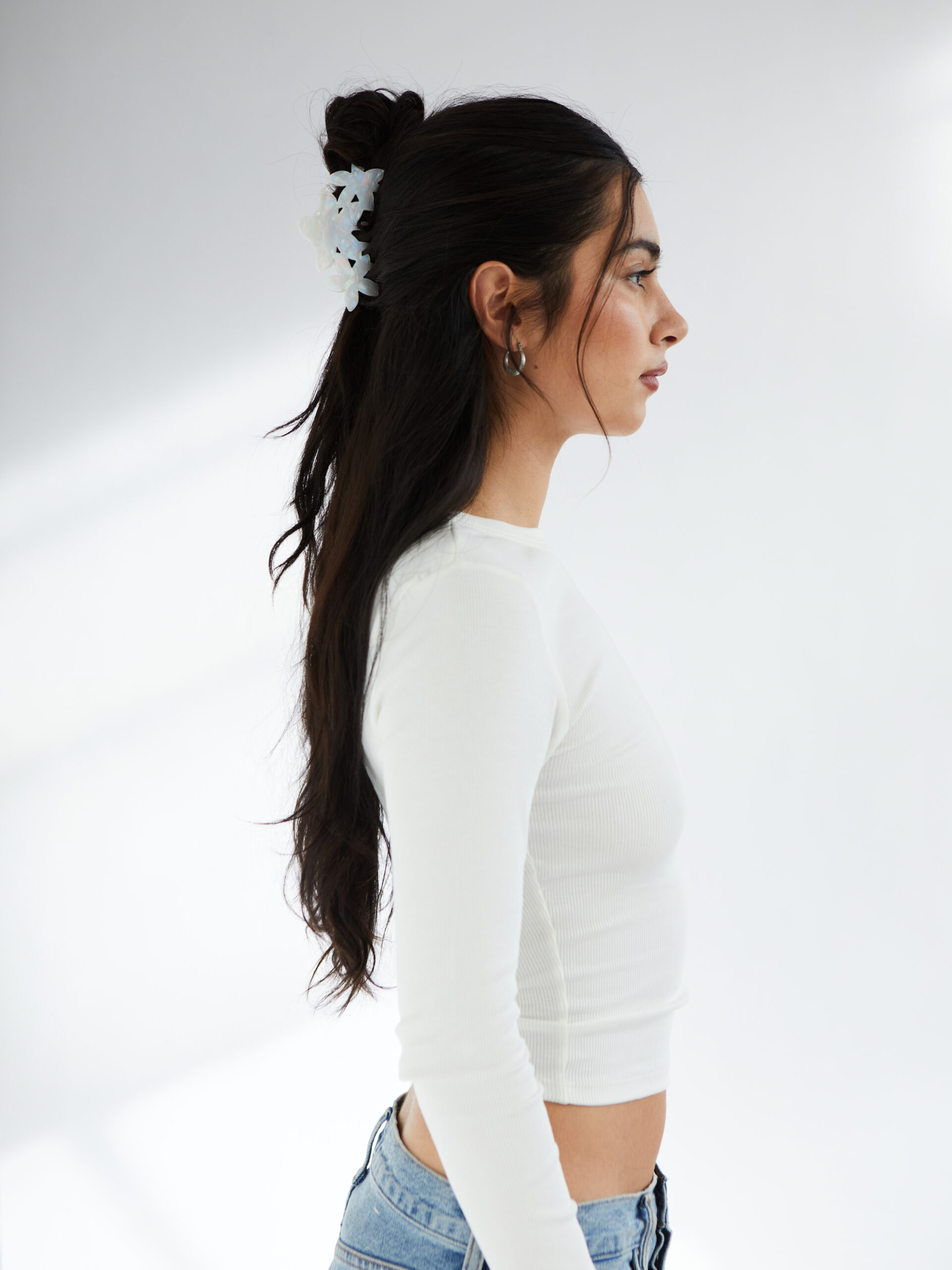 Pearl | Triple Flower Clip | Loxx Hair